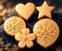 自由な形での純金プレート